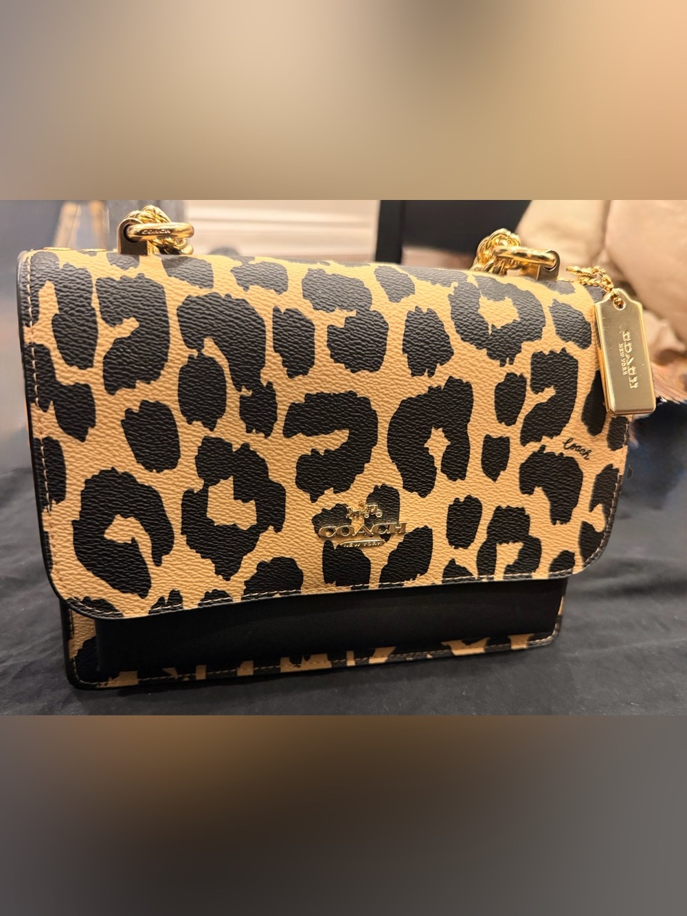 π€π
Coach Leopard-Print Shoulder/Crossbody Bag with Gold Hardwareπ
π€